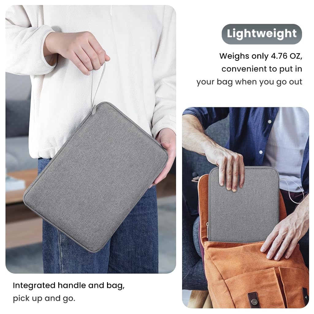 ZORBES® 12.9 inches Tablet Travel Bag for iPad Waterproof Travel Zipper Bag with Utility Mesh Pocket Travel Accessories Bag Universal Tablets Pad Organizer Bag, Grey ZORBES® 12.9 inches Tablet Travel Bag for iPad Waterproof Travel Zipper Bag with Utility Mesh Pocket Travel Accessories Bag Universal Tablets Pad Organizer Bag, Grey